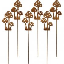 Artikel Gartenstecker Edelrost Fliegenpilz Deko Stecker 15cm 6St