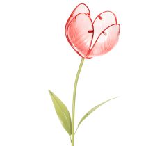 Artikel Gartenstecker Tulpe aus Glas in Rot – Dekoration für Garten und Balkon, 94 cm