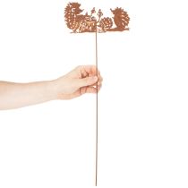 Artikel Gartenstecker Igel Metall 53cm Rostoptik für Sommer und Herbst