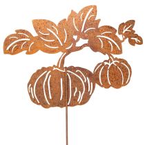 Artikel Gartenstecker Metall Kürbis Motiv 100cm Rostoptik