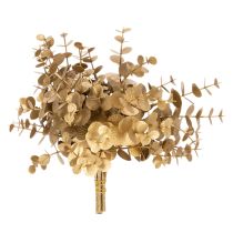 Artikel Kunststoff Eukalyptus Deko-Zweig Gold 24cm für Innenbereich