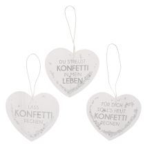 Artikel Geschenkanhänger Konfettiherz 9cm 6St