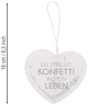 Artikel Geschenkanhänger Konfettiherz 9cm 6St