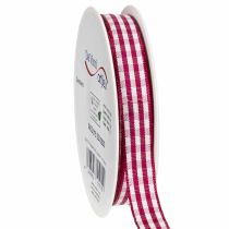 Artikel Geschenkband Karo Violett 15mm 20m