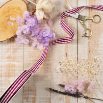 Artikel Geschenkband Karo Violett 15mm 20m