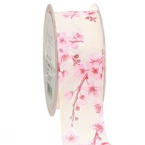 Artikel Geschenkband Kirschblüten Stoffband 40mm 20m - Romantische Dekoration