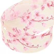 Artikel Geschenkband Kirschblüten Stoffband 40mm 20m - Romantische Dekoration