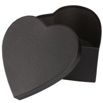 Artikel Geschenkbox Herz Schwarz Papier Box 18×18cm H10cm 2 St, stilvolle Verpackung für kreative Präsentationen