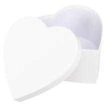 Artikel Geschenkbox Herz Weiß Papier Herzbox 18×18cm romantische Geschenkverpackung 2St
