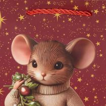Artikel Weihnachtsgeschenktüten mit Mausmotiv und Sternen, 18 × 8 × 24 cm, 2 Stück sortiert