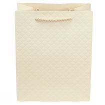 Artikel Elegante Papiergeschenktasche Creme 18×10×23cm – Für Floristen und Blumengeschäfte
