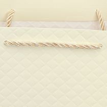 Artikel Geschenktasche Papier Creme 26×12×32cm - Elegante Verpackung für Floristen