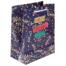Artikel Geschenktüte Geburtstag „Happy Birthday“ Papier Konfetti Design 18x10x23cm 2St