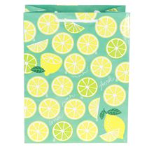 Artikel Geschenktüte Papier Zitronen Tüte Henkeln 18×10×23cm Sommerfrische 2St