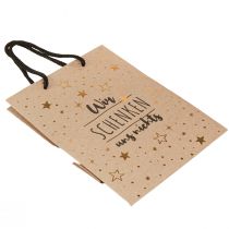 Artikel Geschenktüte Weihnachten Sterne „Wir schenken uns nichts“ 18×10×23cm 2St – Geschenkverpackung originell charmant