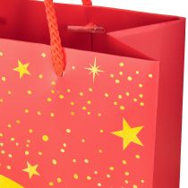 Artikel Geschenktüte Weihnachten „Ein Stückchen Glück“ Rot, Sterne, 23cm, 2er Set
