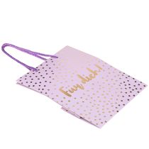 Artikel Elegante Geschenktüte Lila mit Henkeln „Für dich!“ Papier 18×10×23cm 2St