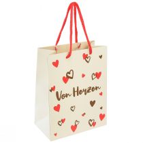 Artikel Geschenktüte mit Henkeln Von Herzen Papier 18×10×23cm 2St