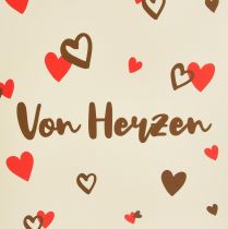 Artikel Geschenktüte mit Henkeln Von Herzen Papier 18×10×23cm 2St