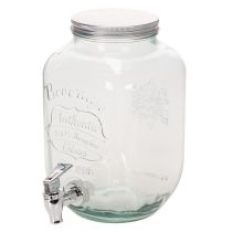 Artikel Getränkespender Glas mit Zapfhahn Set mit 4 Trinkgläsern H25,5cm