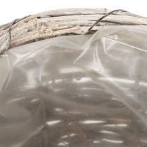 Artikel Gießkanne Deko aus hochwertigem Rattan in weißer Flecht-Optik, 26 cm hoch