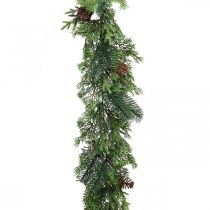 Weihnachtsgirlande Deko Girlande mit Zapfen Grün 182cm
