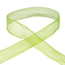 Netzband Gitterband Dekoband Grün drahtverstärkt 50mm 10m