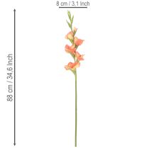Artikel Künstliche Gladiole aus Seidenstoff, Orange-Gelb, 88 cm