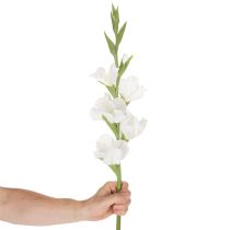 Artikel Künstliche Gladiole Weiß 88cm Kunststoff und Textil für Vasen