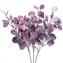 Artikel Glamour Eukalyptuszweig künstlich Violett 65cm - Elegante Dekoration