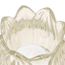 Artikel Glas Teelichthalter Tulpe Klar Ø7cm H7cm 2St - Eleganz & Stil für Floristen