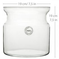 Artikel Blumenvase Glas klar Deko Glas Vase Ø19cm H19cm