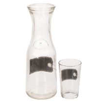 Artikel Glaskaraffe H27cm mit 4 Gläsern H11cm