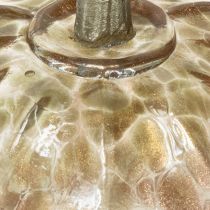 Artikel Herbstliche Glaskürbis Tischdekoration aus Glas und Metall, 14 cm, 2er-Set