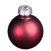 Artikel Glaskugeln Weihnachten Bordeaux Mix Ø3cm – Stilvolles Baumschmuck-Set für Festdeko, 22 Stück