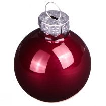 Artikel Glaskugeln Weihnachten Bordeaux Mix Ø3cm – Stilvolles Baumschmuck-Set für Festdeko, 22 Stück