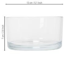 Artikel Glasschale aus klarem Glas, runde Dekoschale, Ø 13 cm, vielseitig für Innenbereiche