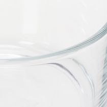 Artikel Glasschale aus klarem Glas, runde Dekoschale, Ø 13 cm, vielseitig für Innenbereiche