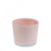 Artikel Blumentopf Glas Übertopf Rosa Glaskübel Ø10cm H8,5cm