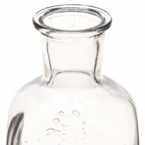 Artikel Glasvase Flaschenvase mit Motiv Dekovase Klar 19cm 2er Set