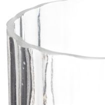 Artikel Hochwertige Glasvase mit Rillenstruktur, 24 cm, transparent, modern und vielseitig einsetzbar