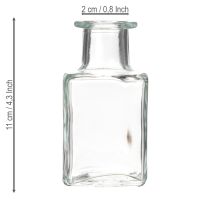 Artikel Mini Glasvase 11 cm Hoch, Transparent, Set mit 6 Vasen – Perfekt für Tischdeko und moderne Blumengestaltung