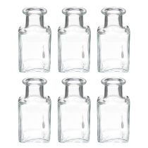 Artikel Mini Glasvase 11 cm Hoch, Transparent, Set mit 6 Vasen – Perfekt für Tischdeko und moderne Blumengestaltung
