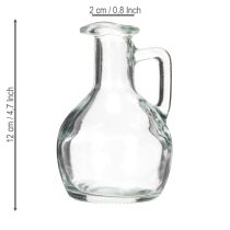 Artikel Set Mini Glaskaraffe mit Henkel 12cm – Transparente Tischdeko und Vase (6er-Set)