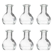 Artikel Mini Glasvasen 6er-Set Transparent 11cm für Tischdekoration und Dekoideen
