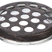 Artikel Vielseitige Glasflasche mit Metallkorb und Deckel für stilvolle Dekoration 20 cm