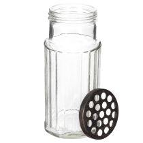 Artikel Vielseitige Glasflasche mit Metallkorb und Deckel für stilvolle Dekoration 20 cm