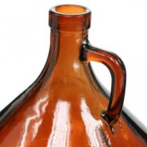 Glasvase Vintage-Look Glasdeko Braun Ø17cm H18cm