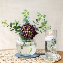 Artikel Glasvase gerippt Vase Glas Ø14cm H13cm 2St