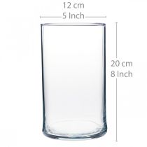 Artikel Glasvase klar Zylindrisch Ø12cm H20cm